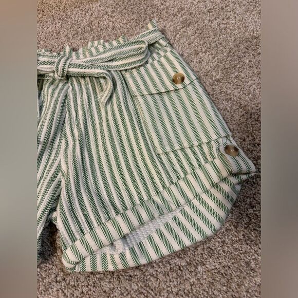 NWOT Free People One Harriet Striped Shorts | XSmall | Green - Picture 4 of 10